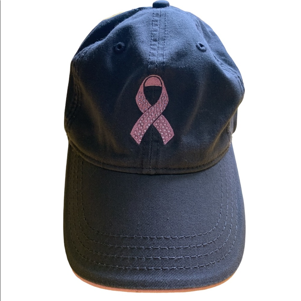 $5 Lady Hagen Pink Ribbon Hat with Rhinestones